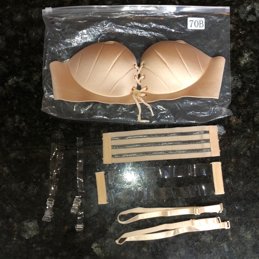 Nude Push up cleavage bra